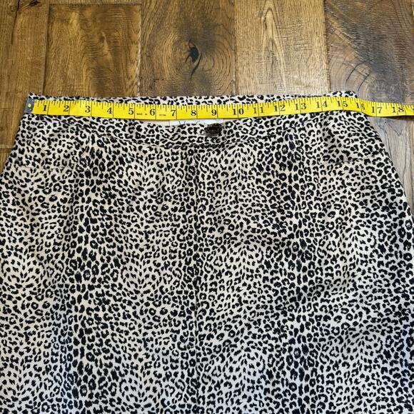 VTG Vera Cristina Suit Skirt Womens Sz 16 100% Silk Cheetah Print Skirt Blazer - Picture 4 of 7